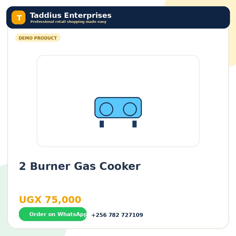 2 Burner Gas Cooker